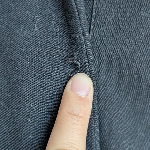 Vintage Talbots Structured Button Front Maxi Dress Sz 6 in Black Goth Modest - Picture 9 of 16